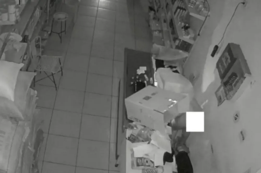 Homem sem roupa furta mercadinho no sul do Piauí | Foto: Reprodução/Mural da Vila