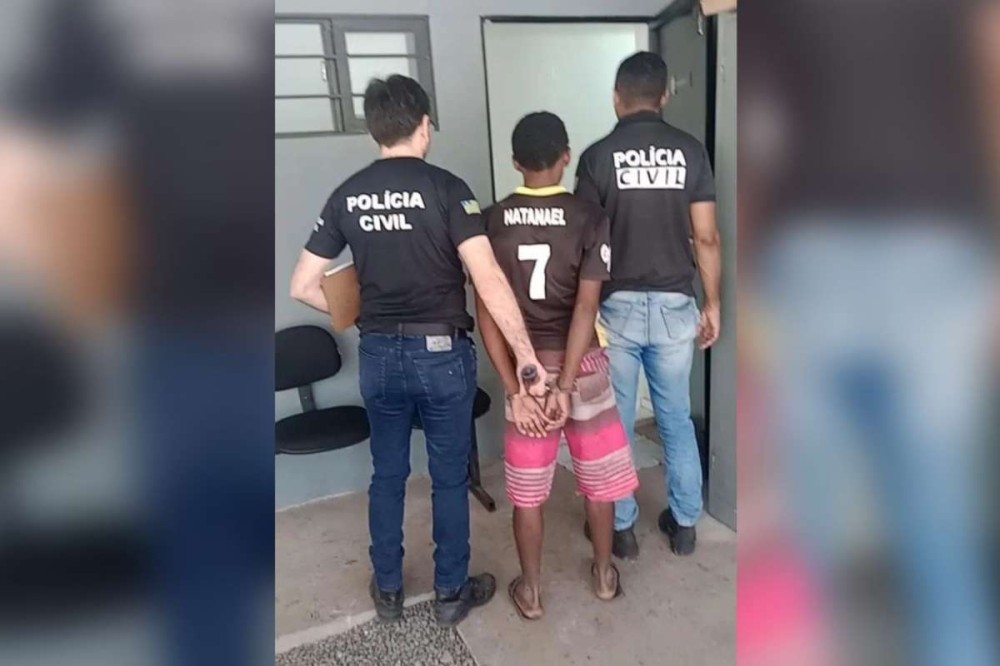 Homem preso suspeito de estupro no Piauí. (Crédito: Divulgação)