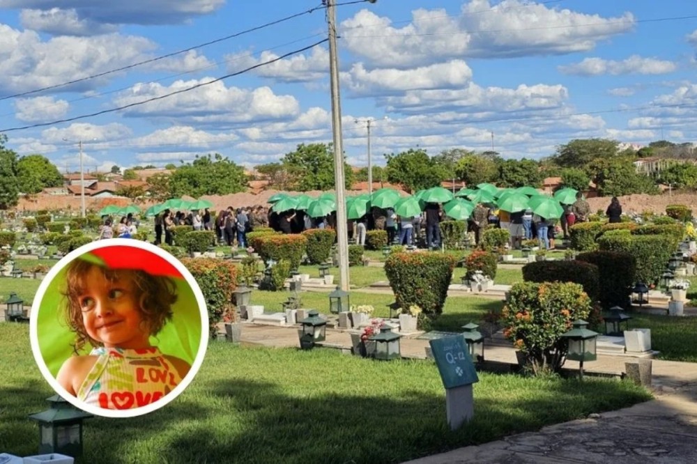 O corpo de Alice foi sepultado sob forte comoção (Foto: Lays Viana)