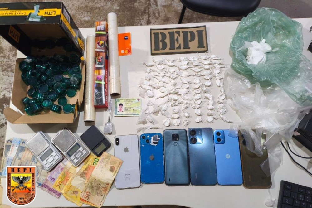 Polícia Militar apreende cocaína e prende dois homens por tráfico de drogas em Jaicós, Piauí. (Crédito: Divulgação)