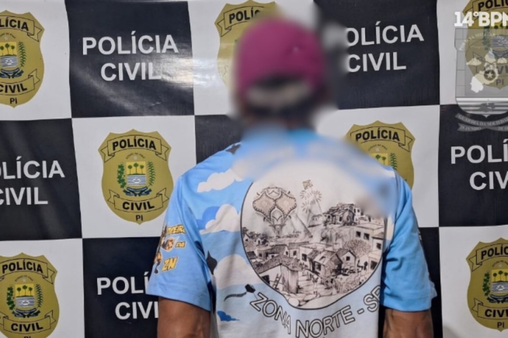 Homem é preso por suspeita de agredir companheira e quebrar móveis de casa no interior do Piauí. (Crédito: Divulgação)