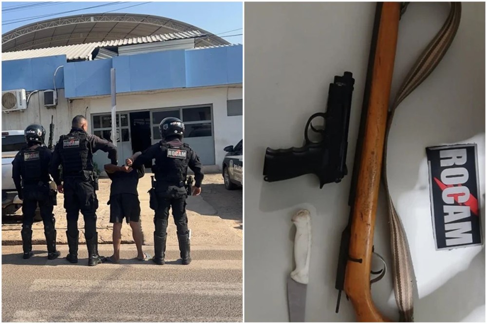 Homem foi preso próximo à residência (Foto: Polícia Militar do Piauí)