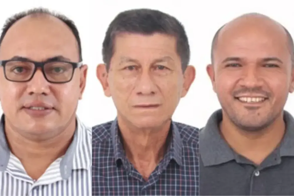 Francisco Denes Monteiro de Brito (Denis Pescados), Francisco José Silva Veras (Laguinho) e Wagner Zanata Souza Lopes (Zanata), respectivamente. (Foto: Reprodução)